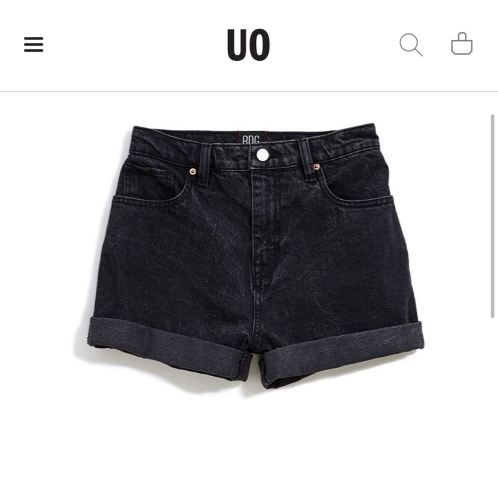 BDG black high waisted mom shorts